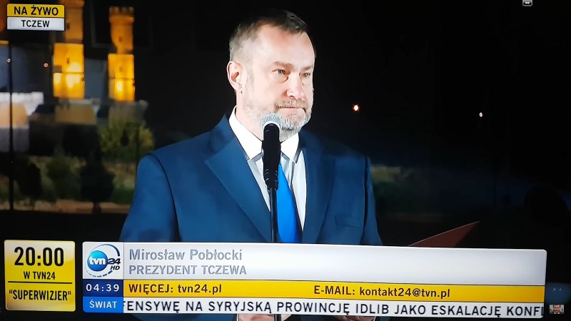 Mirosław Pobłocki - W TVN24, podczas wizyty w Tczewie Prezydenta RP Andrzeja Dudy